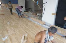 亞強(qiáng)體育施工案例:室內(nèi)木地板,